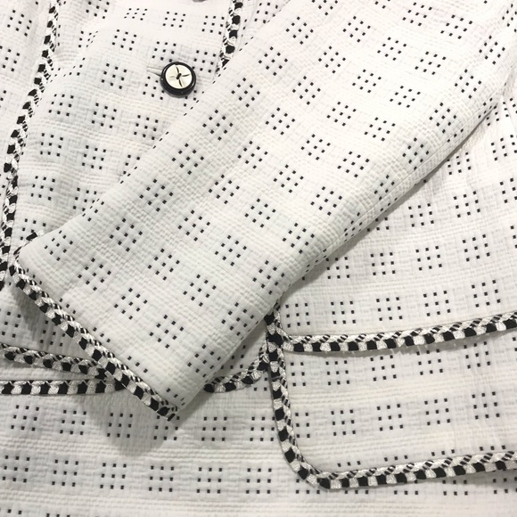 Lourdes Chavez Couture White & Black 3 Piece Designer Suit ~ Women’s 6  $1995 - Picture 9 of 13